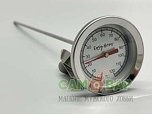 Термометр аналоговый 30см с клипсой -10...100 С.